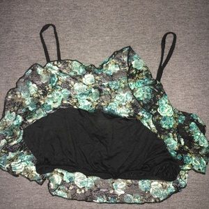 Joyce Leslie Tops - Lace overlay crop top size M Joyce Leslie Tops - Lace overlay crop top size M